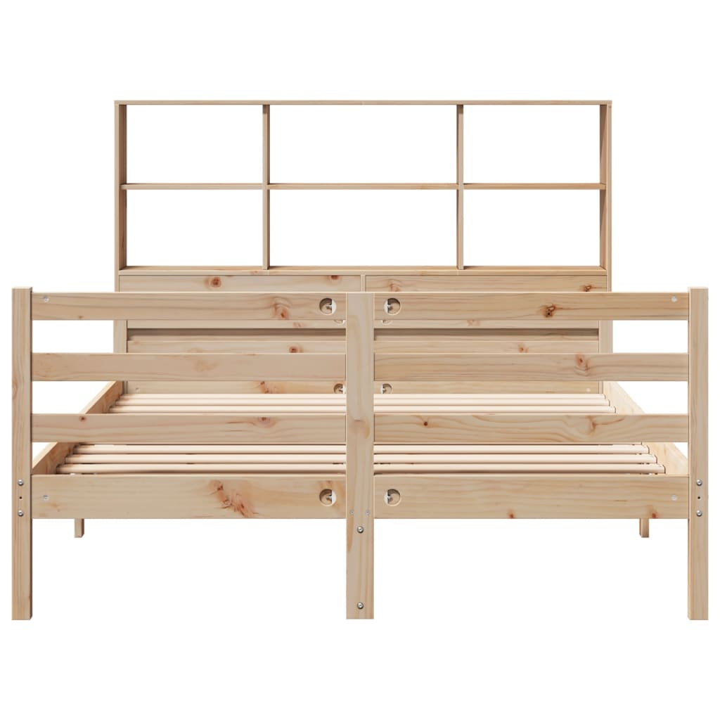 Letto Libreria senza Materasso 120x190cm Legno Massello di Pino