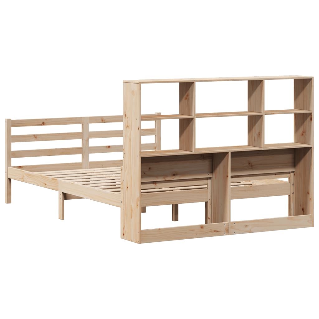 Letto Libreria senza Materasso 120x190cm Legno Massello di Pino