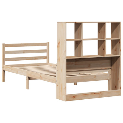 Letto Libreria senza Materasso 90x200 cm Legno Massello Pino - homemem39