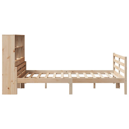 Letto Libreria senza Materasso 160x200 cm in Legno di Pino - homemem39