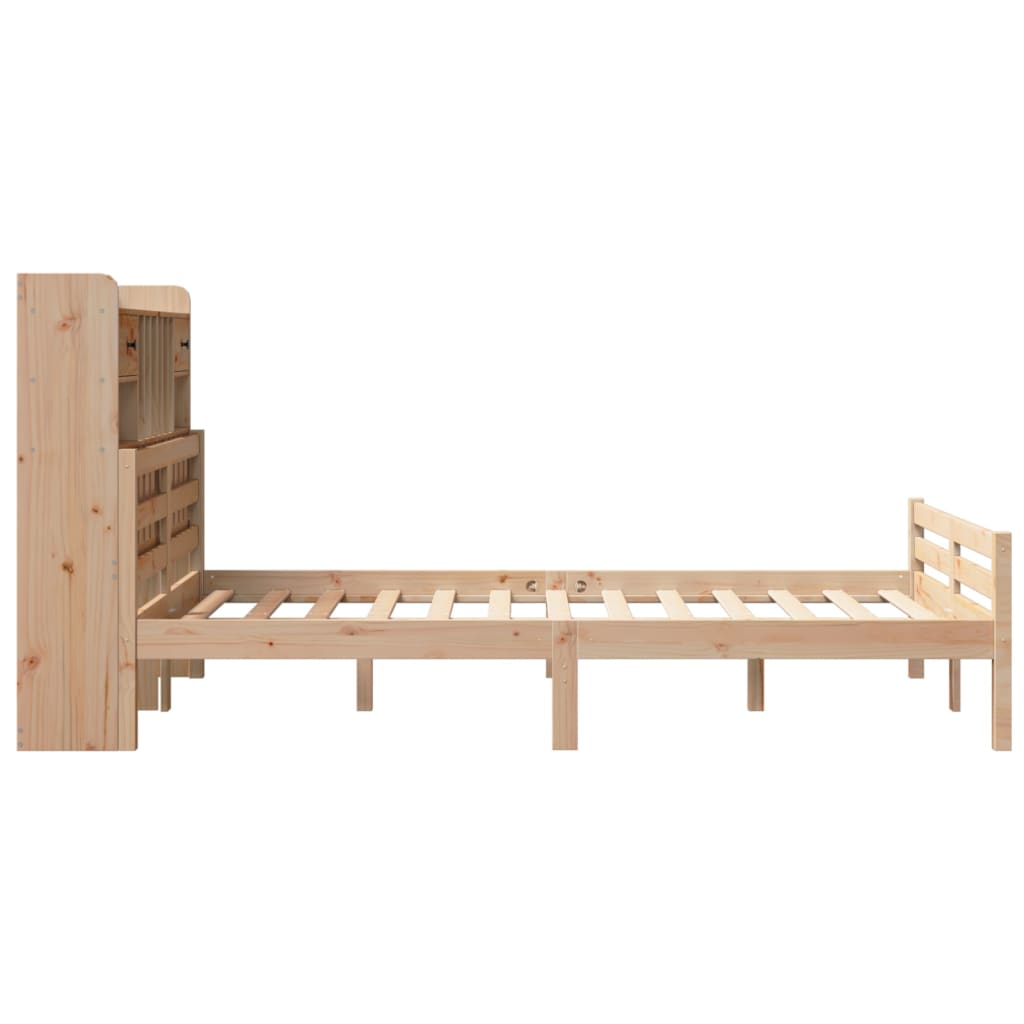 Letto Libreria senza Materasso 120x200cm Legno Massello di Pino