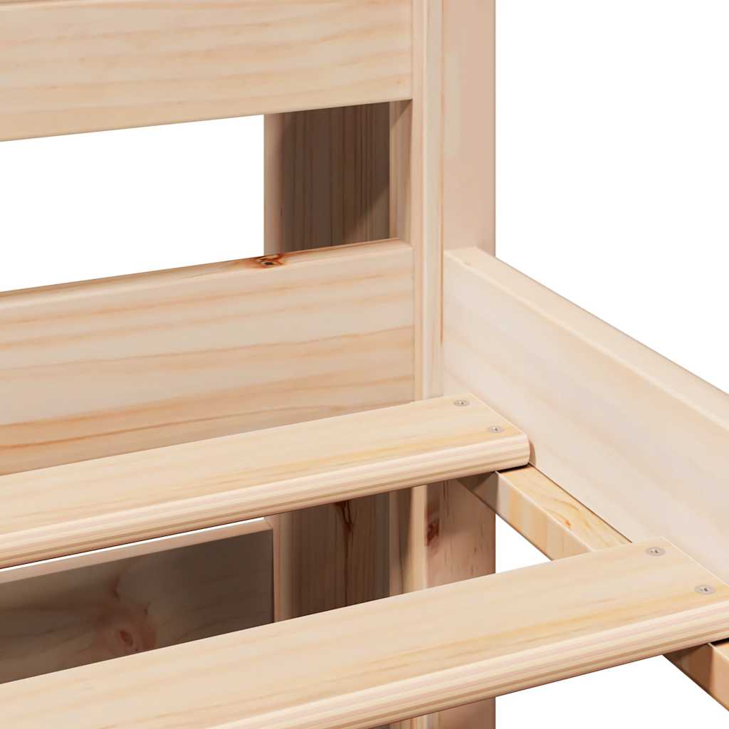 Letto Libreria senza Materasso 160x200 cm in Legno di Pino - homemem39