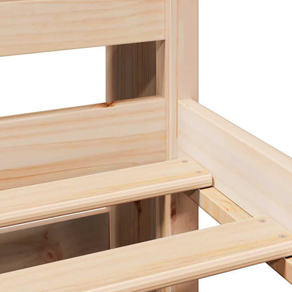 Letto Libreria senza Materasso 160x200 cm in Legno di Pino - homemem39