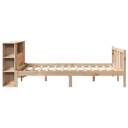 Letto Libreria senza Materasso 135x190 cm in Legno di Pino - homemem39