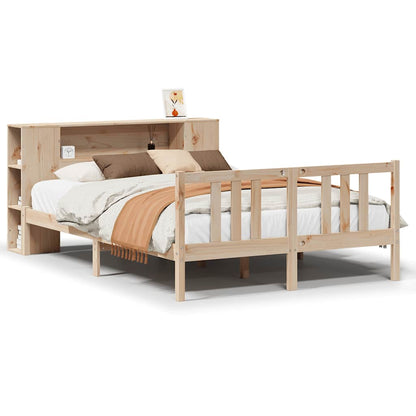 Letto Libreria senza Materasso 120x200cm Legno Massello di Pino - homemem39