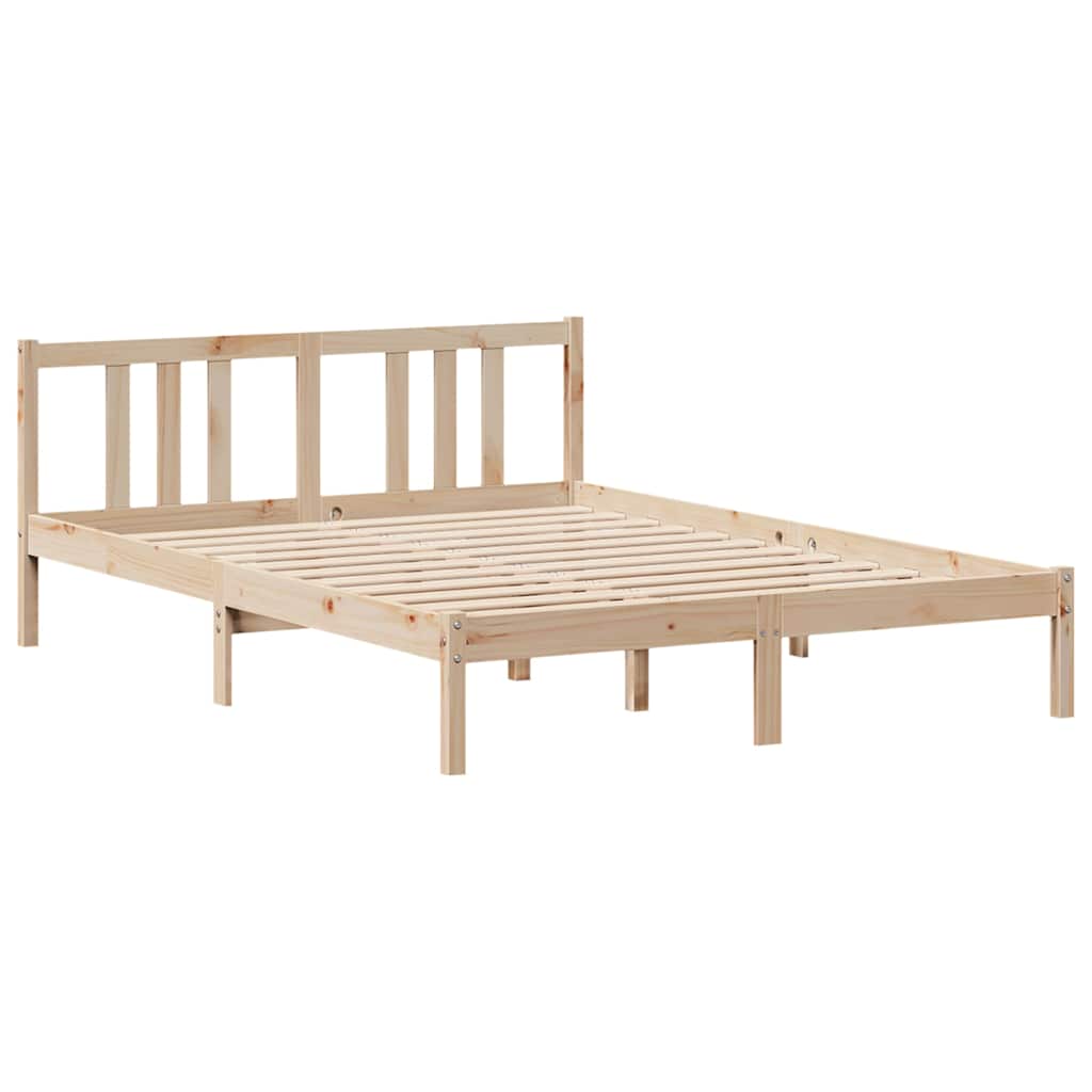 Letto Libreria senza Materasso 120x200cm Legno Massello di Pino - homemem39