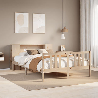 Letto Libreria senza Materasso 120x200cm Legno Massello di Pino - homemem39