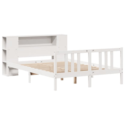 Letto Libreria senza Materasso Bianco 150x200 cm Legno di Pino