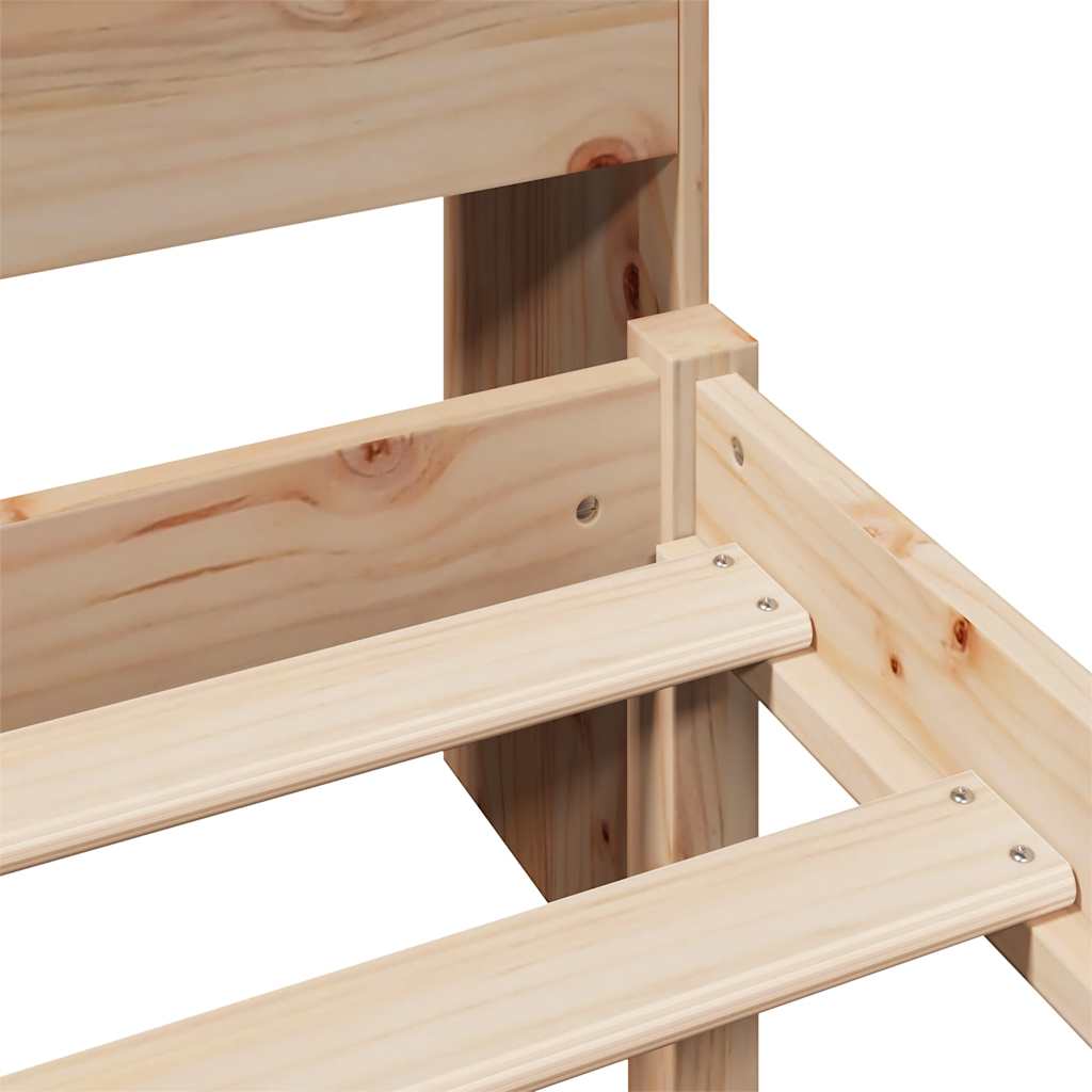 Giroletto con Libreria senza Materasso 75x190 cm in Legno Pino | homemem39