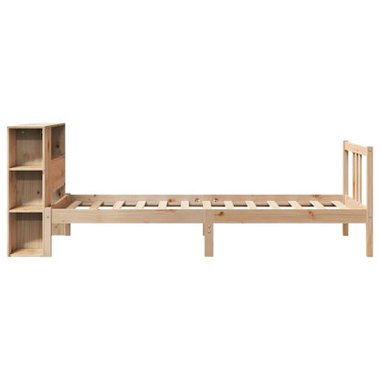 Letto Libreria senza Materasso 90x190 cm Legno Massello Pino - homemem39