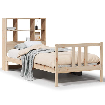 Letto Libreria senza Materasso 90x190 cm Legno Massello Pino - homemem39