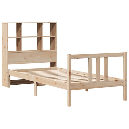 Letto Libreria senza Materasso 90x190 cm Legno Massello Pino - homemem39