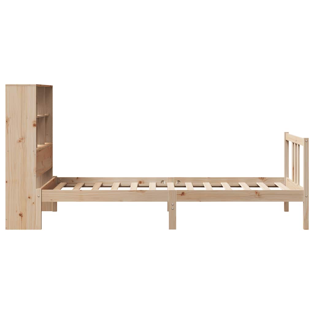 Letto Libreria senza Materasso 90x190 cm Legno Massello Pino - homemem39