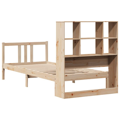 Letto Libreria senza Materasso 90x190 cm Legno Massello Pino - homemem39