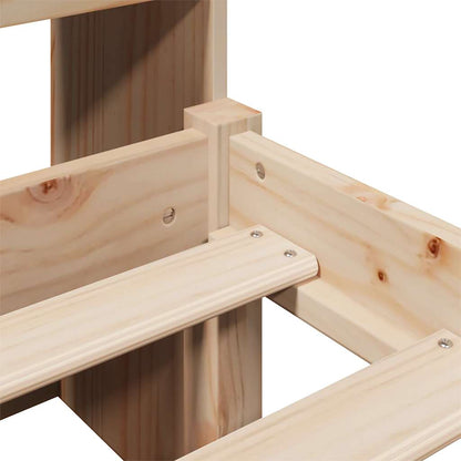 Letto Libreria senza Materasso 90x190 cm Legno Massello Pino - homemem39