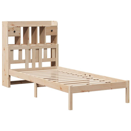Letto Libreria senza Materasso 90x190 cm Legno Massello Pino - homemem39