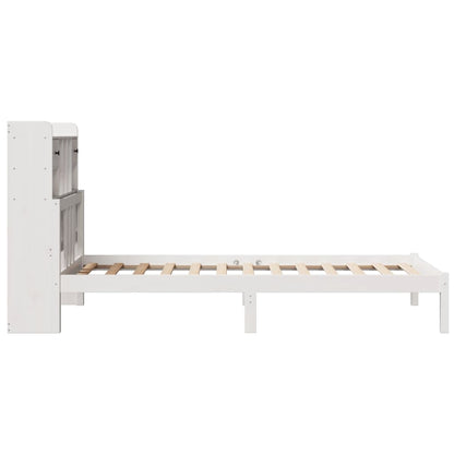 Letto Libreria senza Materasso Bianca 90x200 cm Legno di Pino | homemem39