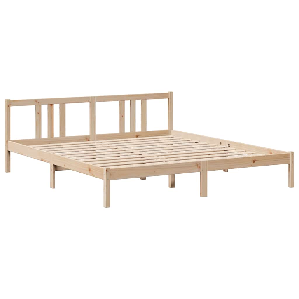 Letto Libreria senza Materasso 180x200 cm in Legno di Pino - homemem39