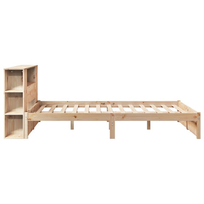 Letto Libreria senza Materasso 135x190 cm in Legno di Pino