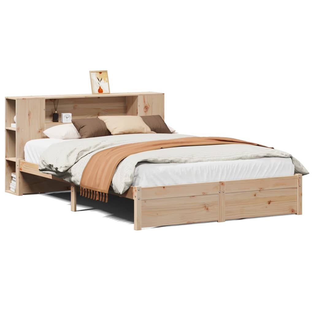 Letto Libreria senza Materasso 120x200cm Legno Massello di Pino - homemem39