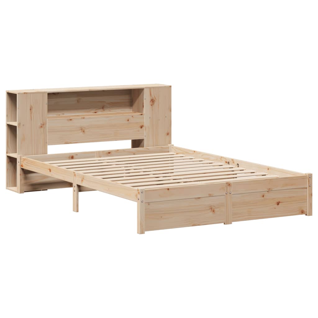 Letto Libreria senza Materasso 120x200cm Legno Massello di Pino - homemem39