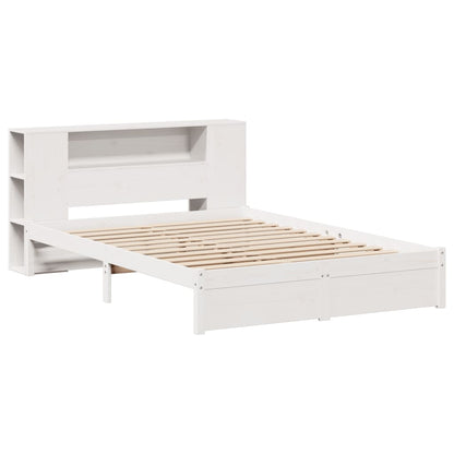 Letto Libreria senza Materasso Bianco 120x200 cm Legno di Pino - homemem39