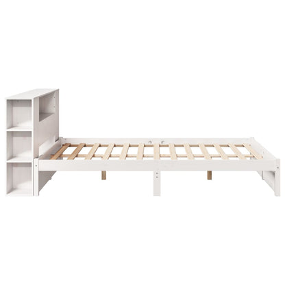 Letto Libreria senza Materasso Bianco 140x200 cm Legno di Pino - homemem39