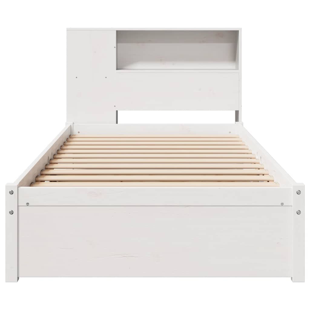 Letto con Libreria senza Materasso 75x190 cm in Legno Pino | homemem39