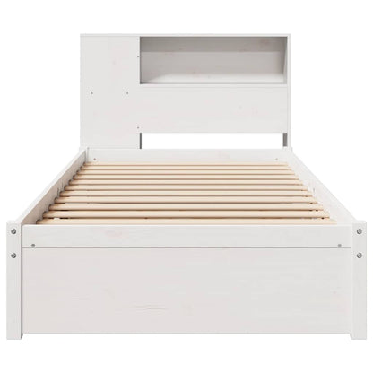 Letto con Libreria senza Materasso 75x190 cm in Legno Pino | homemem39