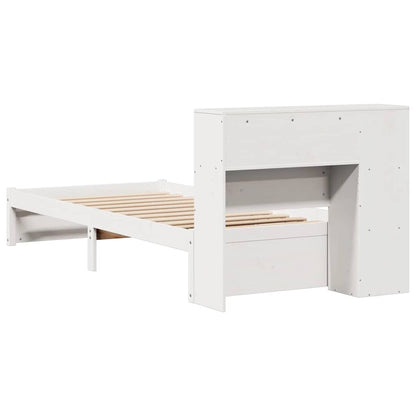 Letto con Libreria senza Materasso 75x190 cm in Legno Pino | homemem39
