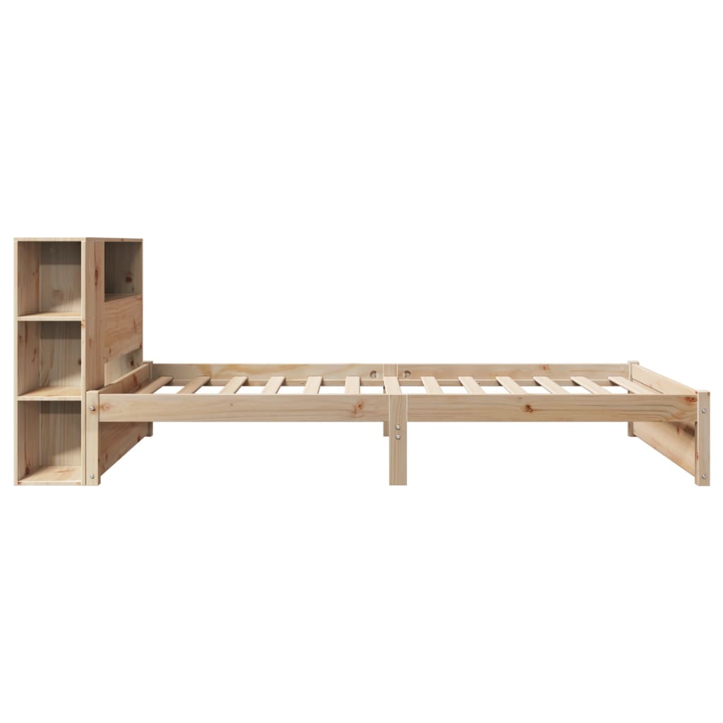 Letto Libreria senza Materasso 90x200 cm Legno Massello Pino - homemem39
