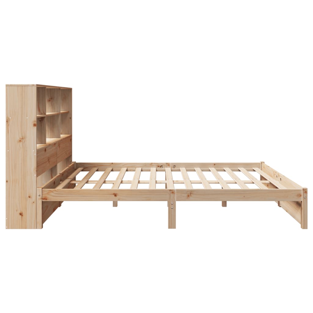 Letto Libreria senza Materasso 135x190 cm in Legno di Pino