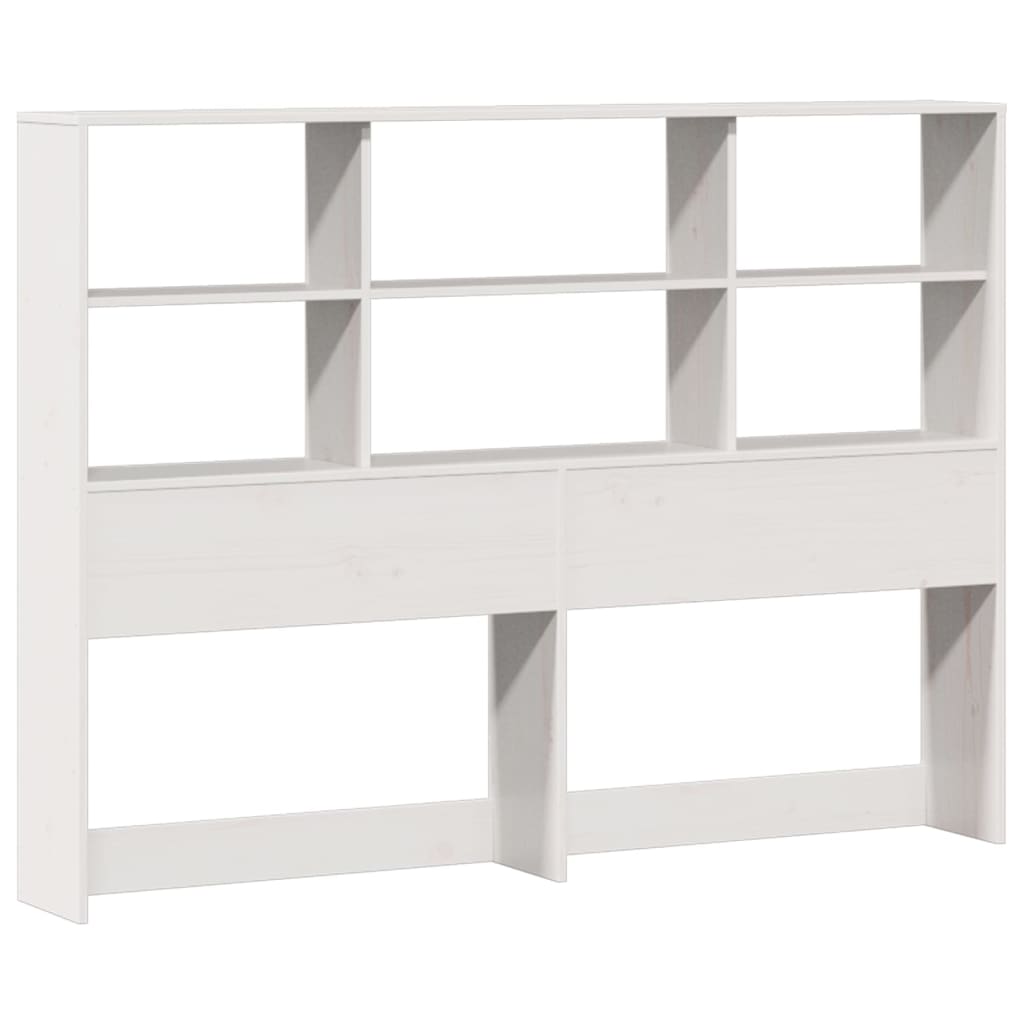 Letto Libreria senza Materasso Bianco 140x190 cm Legno di Pino - homemem39