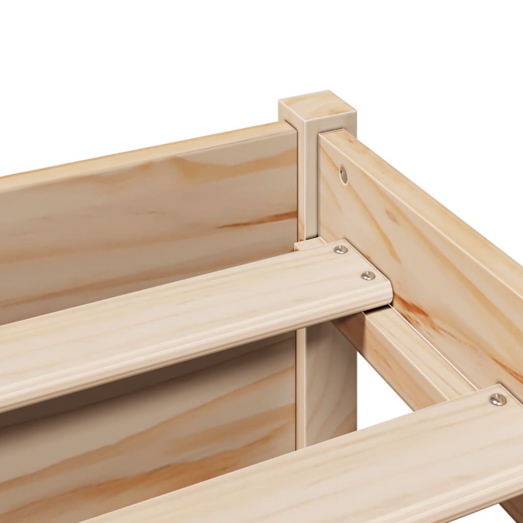 Letto Libreria senza Materasso 90x200 cm Legno Massello Pino - homemem39