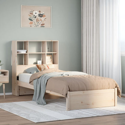 Letto Libreria senza Materasso 90x200 cm Legno Massello Pino - homemem39