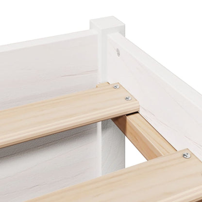 Letto Libreria senza Materasso Bianco 140x200 cm Legno di Pino - homemem39