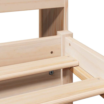 Giroletto con Libreria senza Materasso 75x190 cm in Legno Pino - homemem39