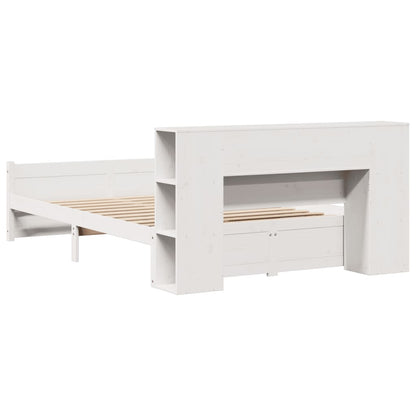 Letto Libreria senza Materasso Bianco 160x200 cm Legno di Pino