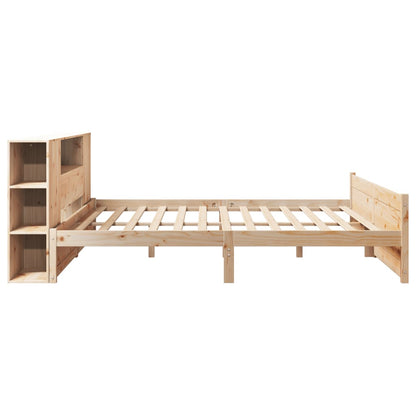 Letto Libreria senza Materasso 180x200 cm in Legno di Pino - homemem39