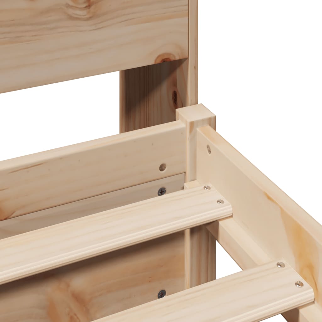 Letto Libreria senza Materasso 90x190 cm Legno Massello Pino - homemem39