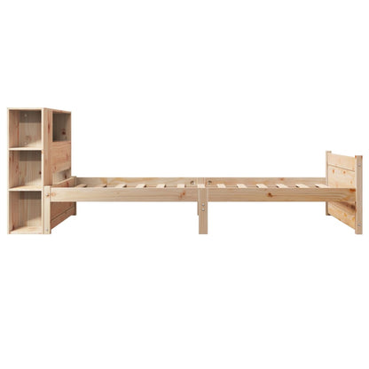 Letto Libreria senza Materasso 90x200 cm Legno Massello Pino - homemem39