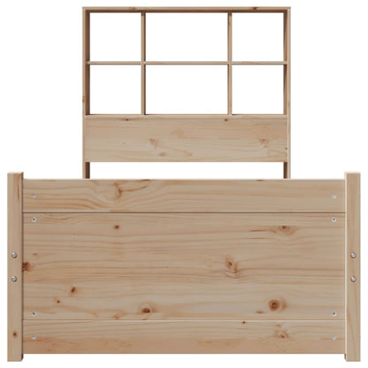 Giroletto con Libreria senza Materasso 75x190 cm in Legno Pino