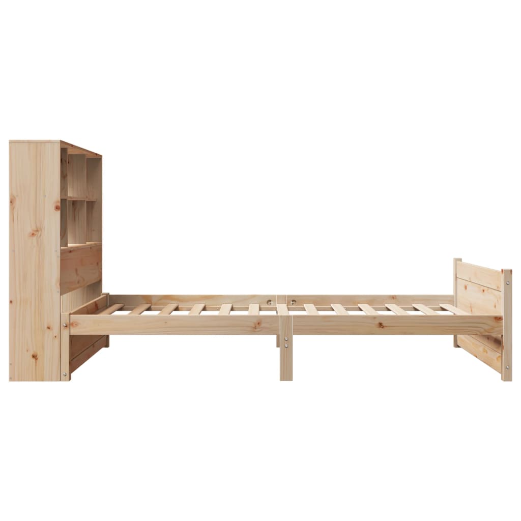 Giroletto con Libreria senza Materasso 75x190 cm in Legno Pino