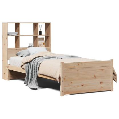 Letto Libreria senza Materasso 90x190 cm Legno Massello Pino