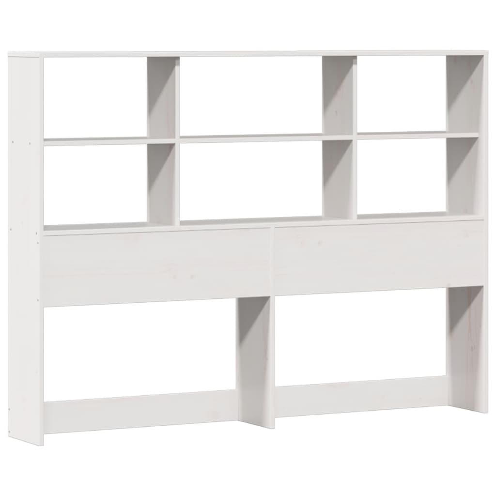 Letto Libreria senza Materasso Bianco 140x190 cm Legno di Pino