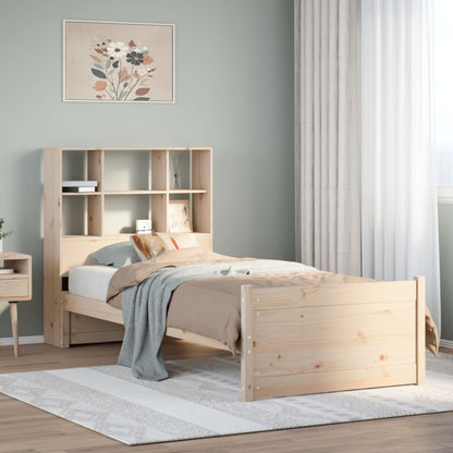 Letto Libreria senza Materasso 90x200 cm Legno Massello Pino - homemem39