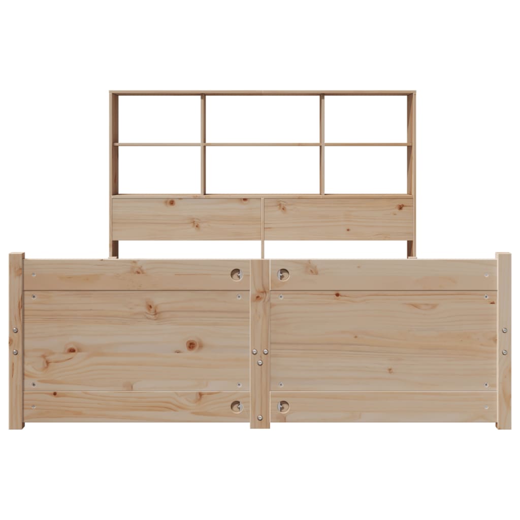 Letto Libreria senza Materasso 120x200cm Legno Massello di Pino