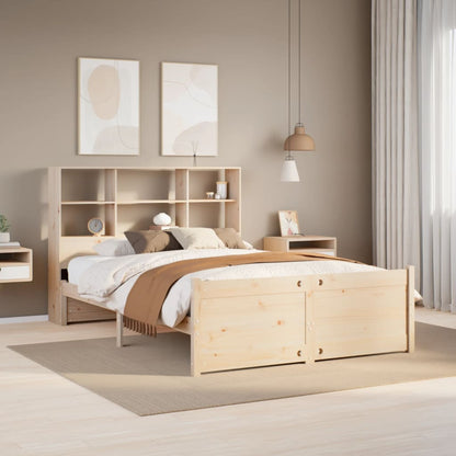 Letto Libreria senza Materasso 150x200 cm in Legno di Pino