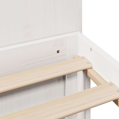 Letto Libreria senza Materasso Bianco 135x190 cm Legno di Pino - homemem39