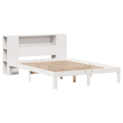 Letto Libreria senza Materasso Bianco 160x200 cm Legno di Pino - homemem39